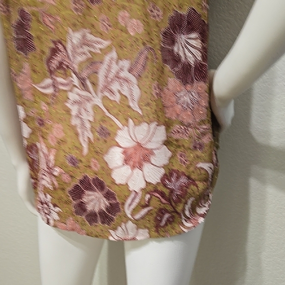 Joie Floral Keyhole Tie Neck Top Size L - Picture 10 of 13